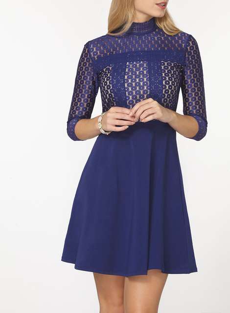 Blue Lace Victoriana Dress